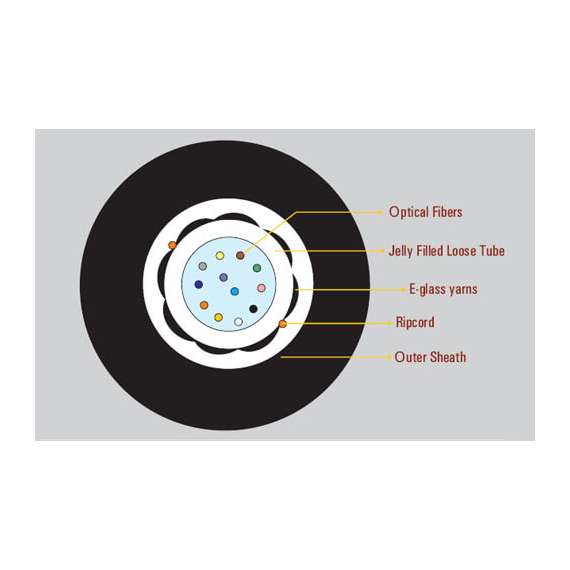 D-Link 06 Core Single Mode Unitube UnArmoured Indoor/Outdoor Fiber Cable - HDPE Sheath